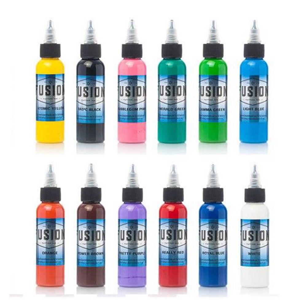 2 OZ SAMPLE 12 COLORS FUSION INK 12 COLORS