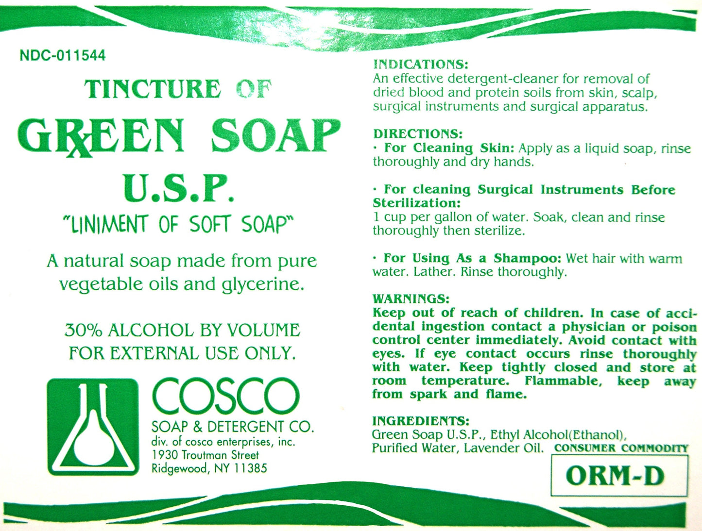 COSCO TINTURE OF GREEN SOAP 16 fl